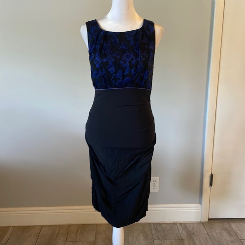 [Nicole Miller] Blue/Black Dress - Size 2